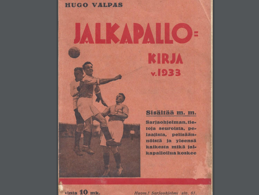 Jalkapallokirja 1933 kansi