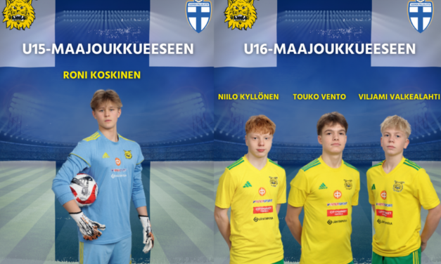 U16- JA U15-POIKIEN MAAJOUKKUEISIIN VALITTU YHTEENSÄ 4 ILVES PELAAJAA