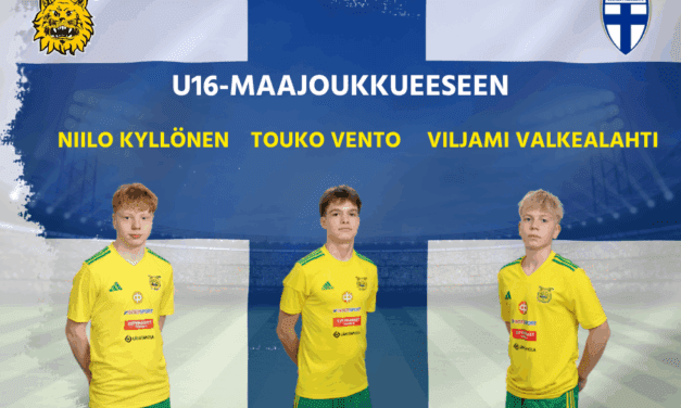 U16-POIKIEN (2009) BALTIC-CUP PELAAJAT JULKAISTU – ILVEKSESTÄ 3 PELAAJAA